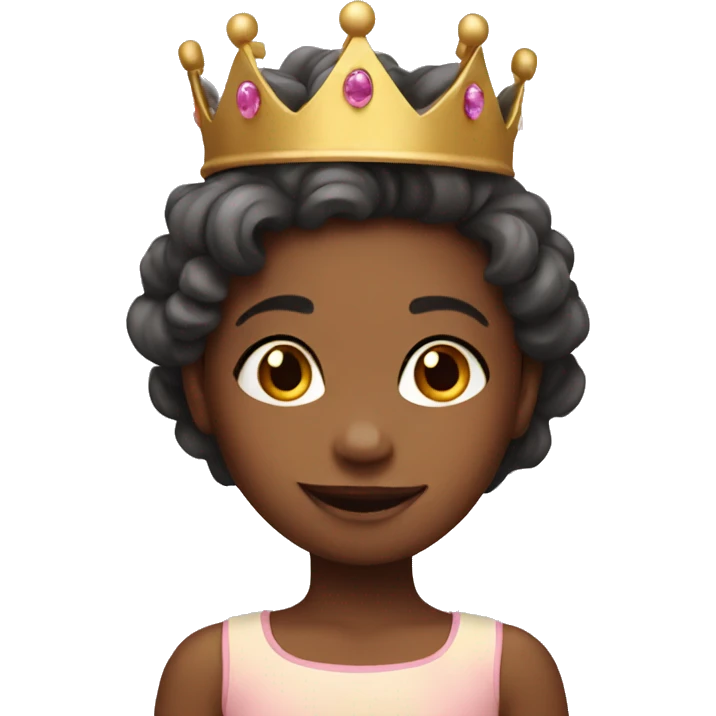 5 year old girl with crown emoji