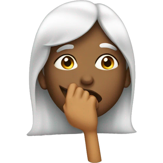 An air kiss emoji