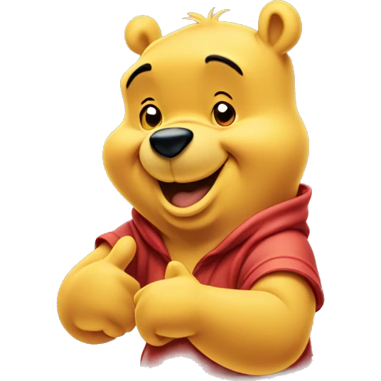Winnie the pooh doing a thumbs up emoji