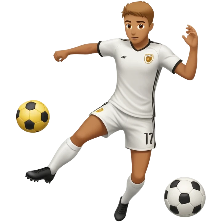 soccer player kicking a ball emoji