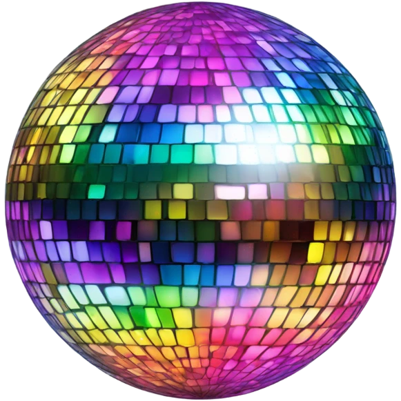 Rainbow star disco ball emoji