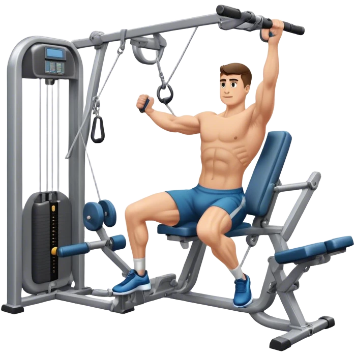 male cable-machine-leg-side-raise-hip-abduction exercise emoji