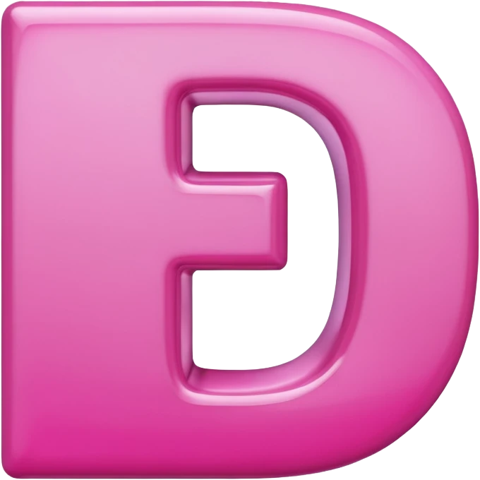 mix color pinks 3d letter p emoji