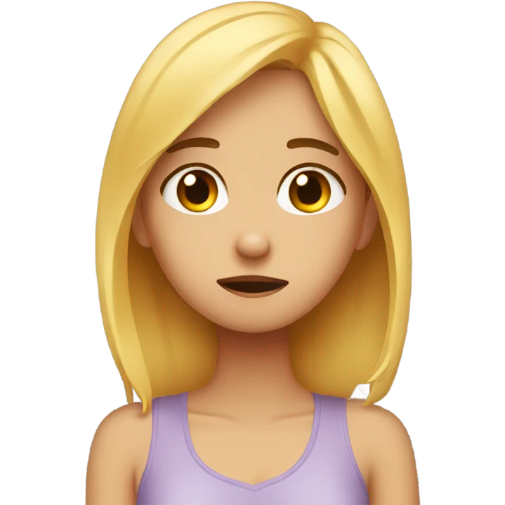 Girl worrying about her girlfriend  emoji