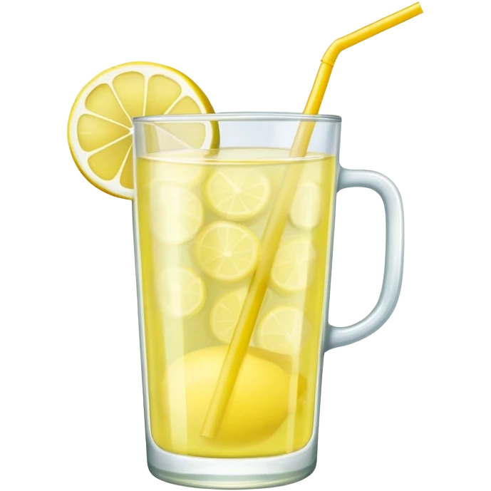 glass of lemonade with lemon slice and straw emoji