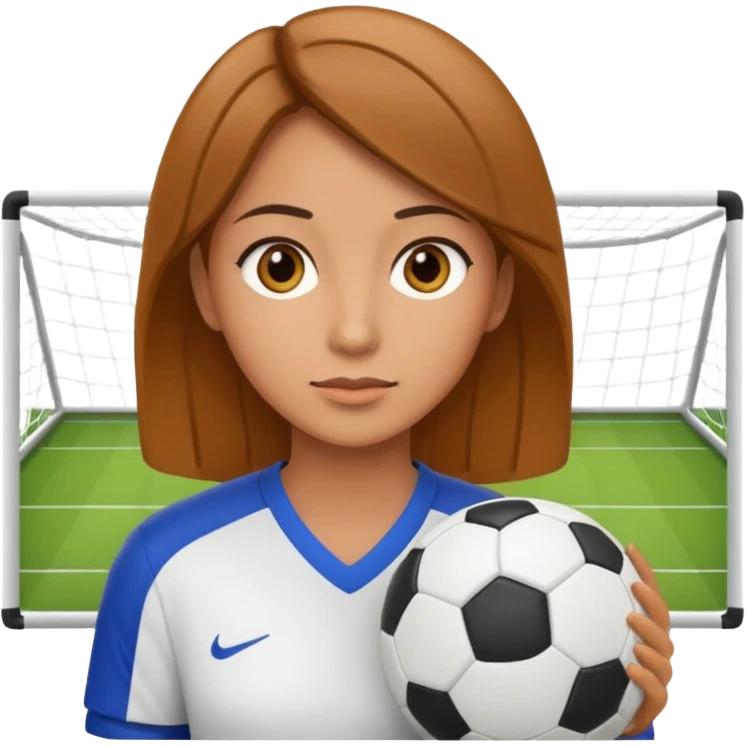 female soccer mentor watching a match emoji