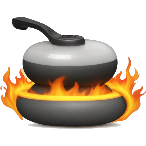 curling stone on fire emoji