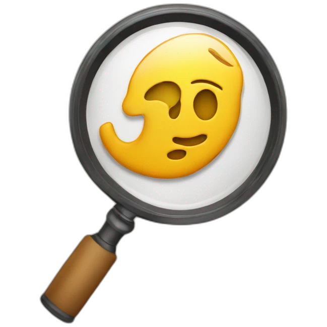 The letter W under a magnifier emoji