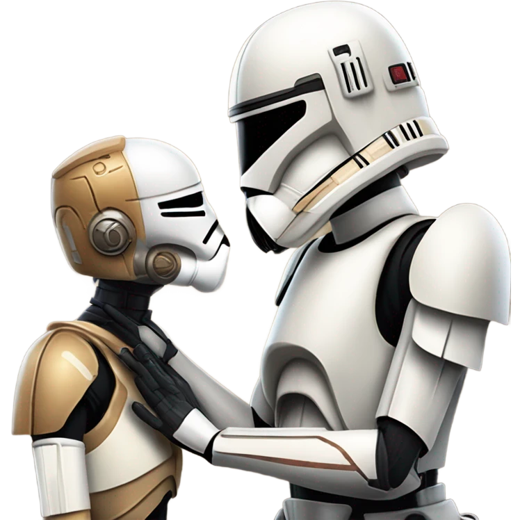 Clone Kissing a battle droid emoji