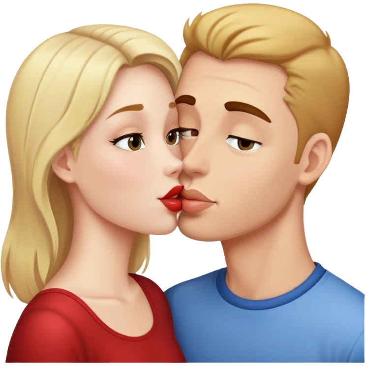 girl kissing a guy emoji