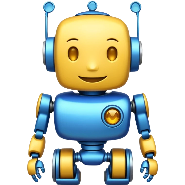 Friendly cartoonish bot. emoji
