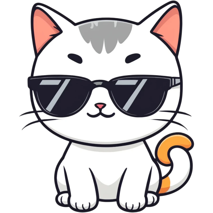 Cat with sunglasses emoji