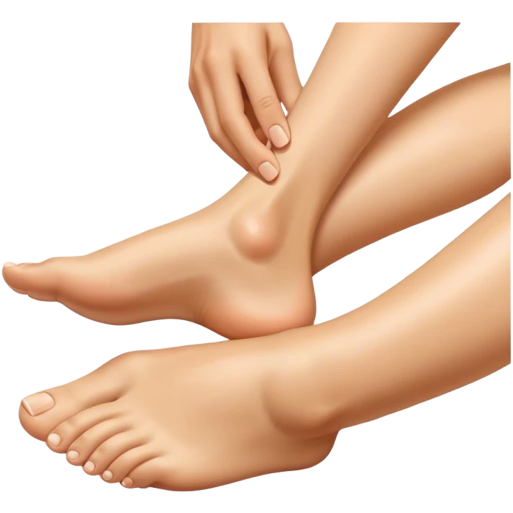 One man’s hand massaging one woman’s foot emoji
