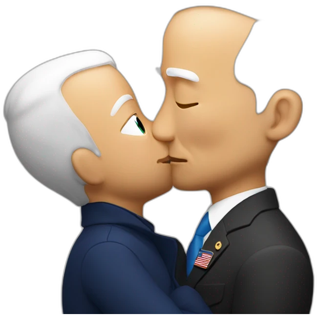 Vladimir Zelenskiy kisses Joe Biden emoji