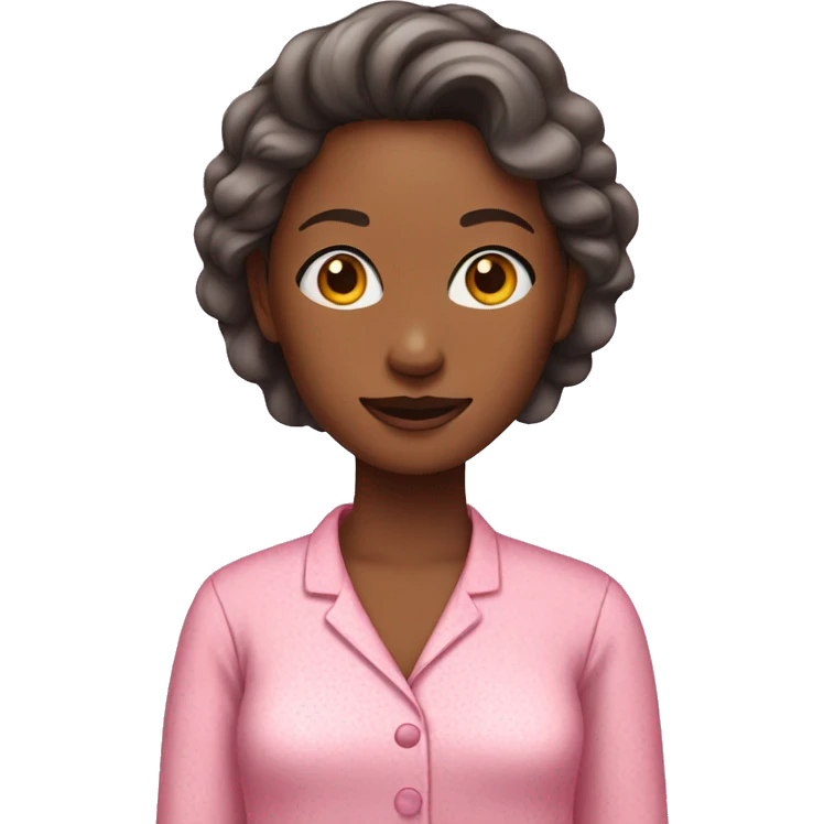 woman in pink pajamas emoji