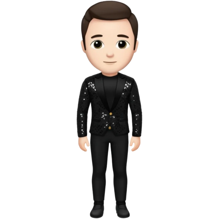 Shane Filan from Westlife with black sequin outfit emoji
