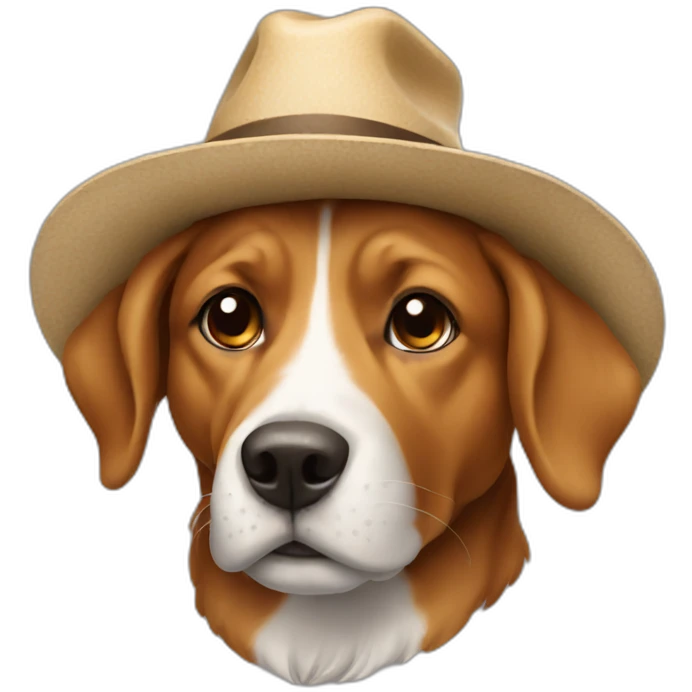 Dog with a hat emoji