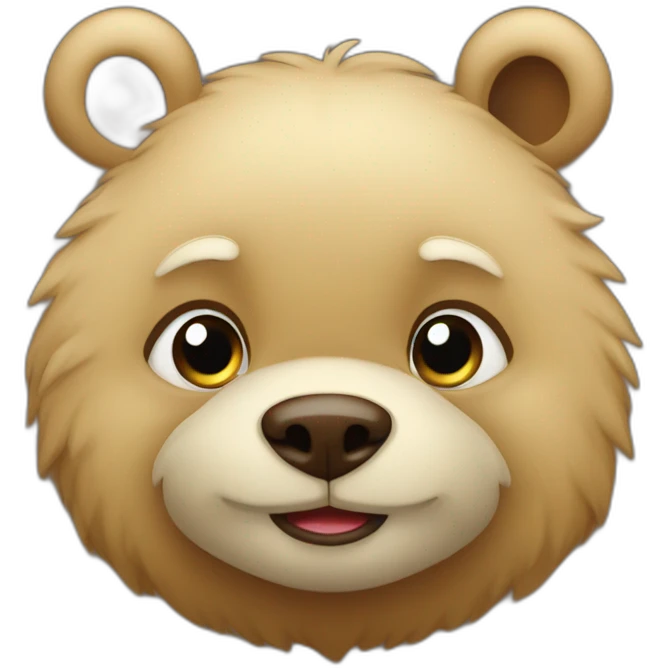Tortu sur un ours emoji