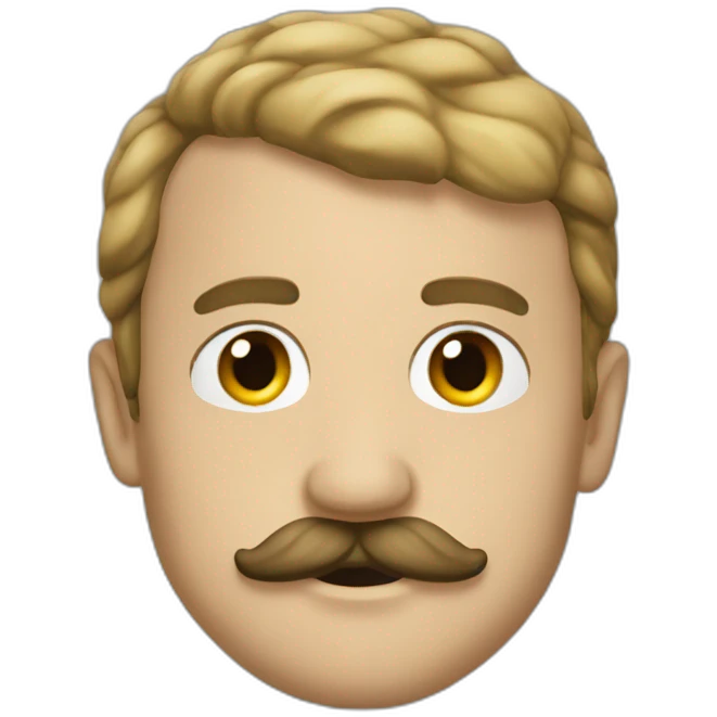 Macron with moustache emoji