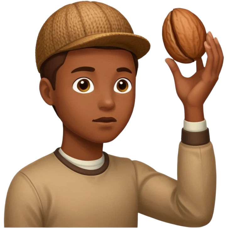 Catching a nut emoji