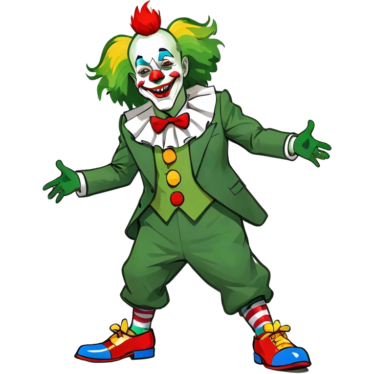 Elon musk in a clown costume emoji