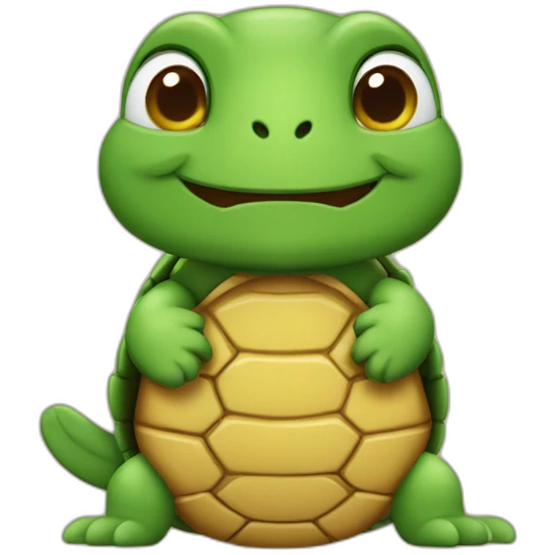 Tortue qui est sur un chat emoji
