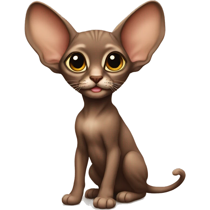 Brown sphinx kitten emoji