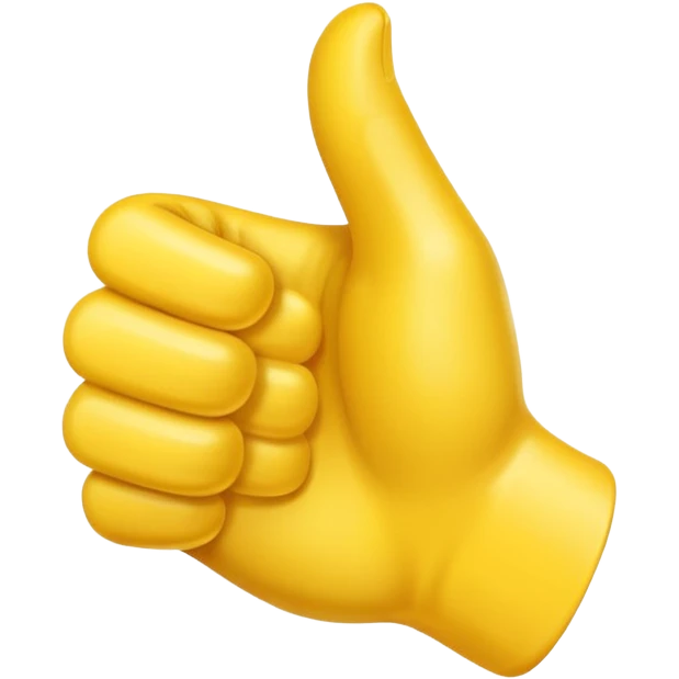 thumbs up emoji, yellow hand emoji