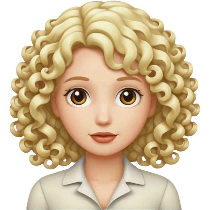White female with blone curls emoji