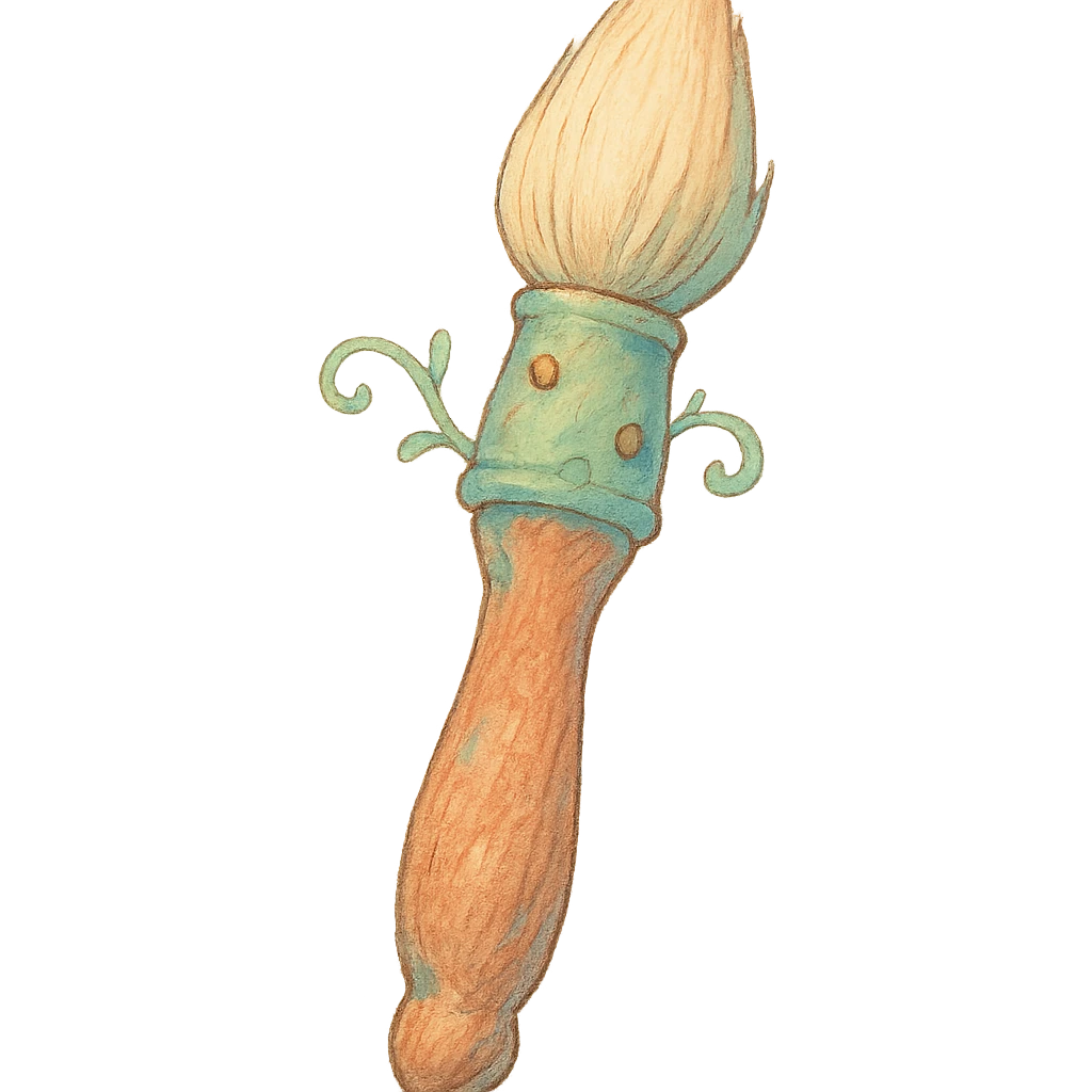paintbrush ghibli style emoji