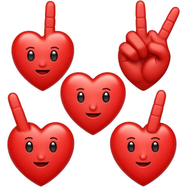 Heart with middle finger emojis emoji