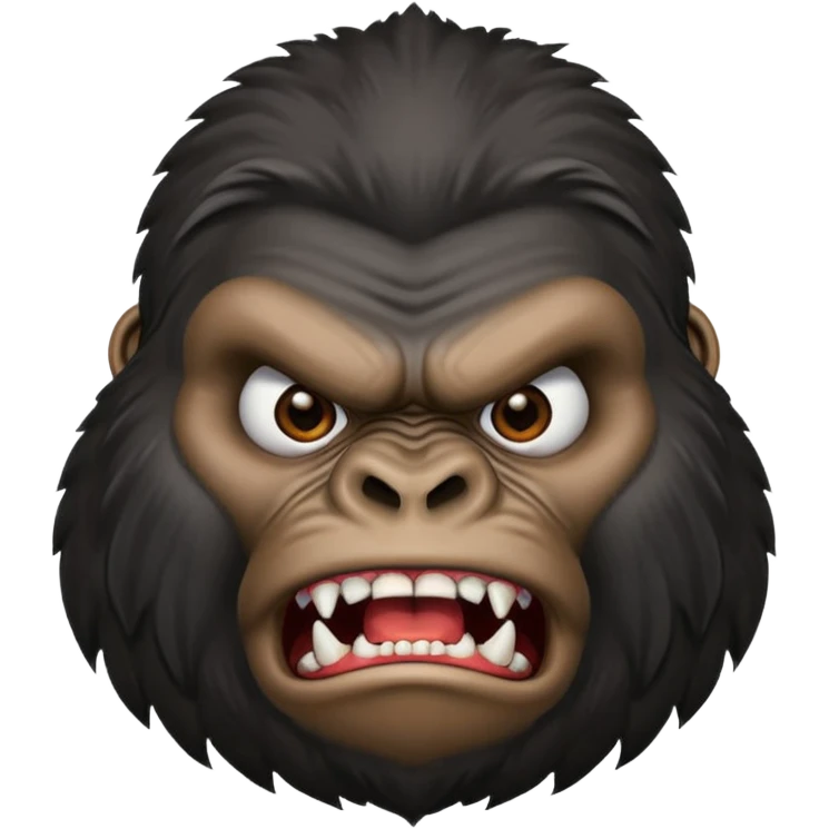 A black gorilla angry face emoji