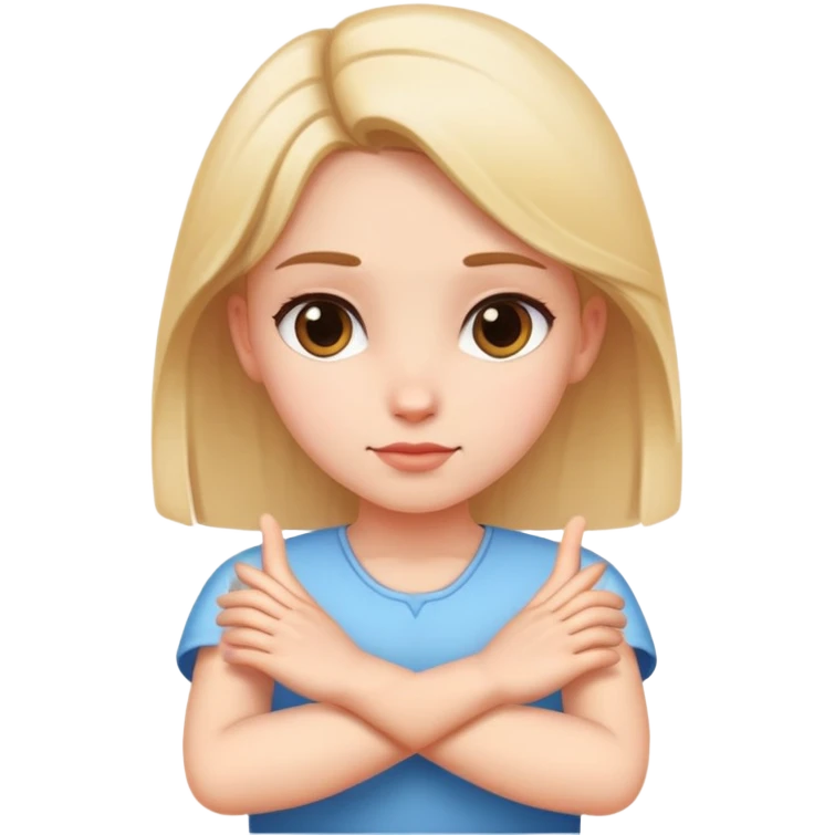Girl hands crossed emoji