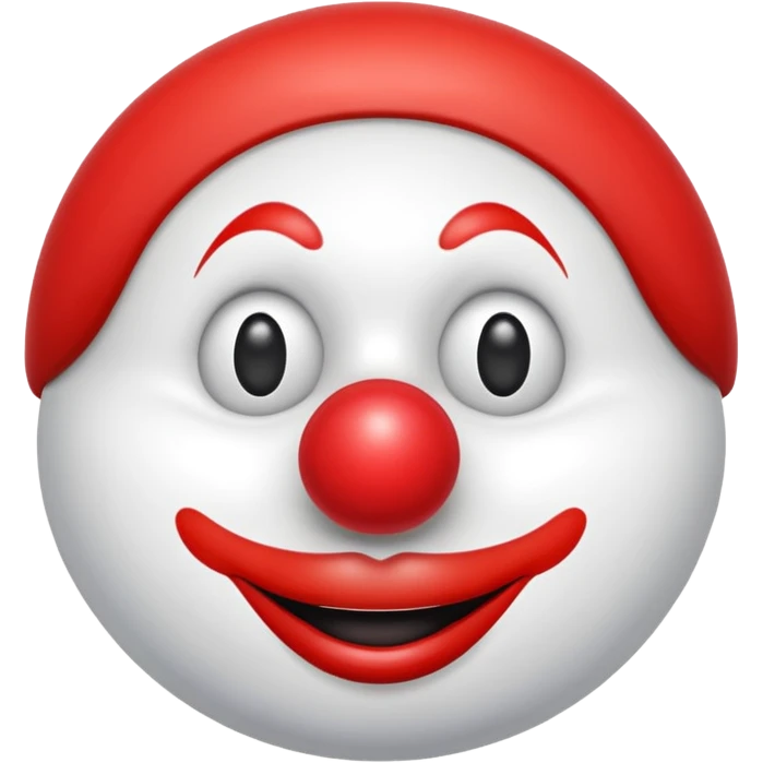 Only red cirque clown nose emoji