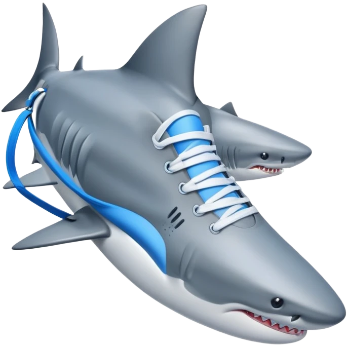 Shark with blue tenis emoji