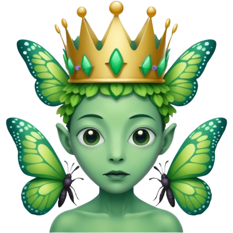 an alien with butterflies emoji