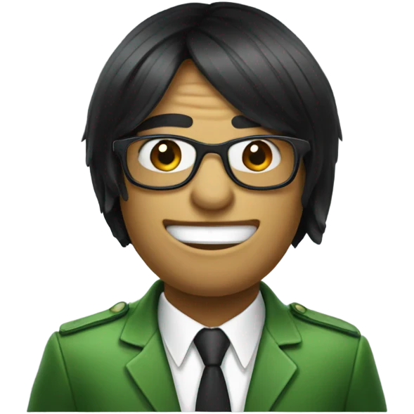 Alligator with black wig  emoji