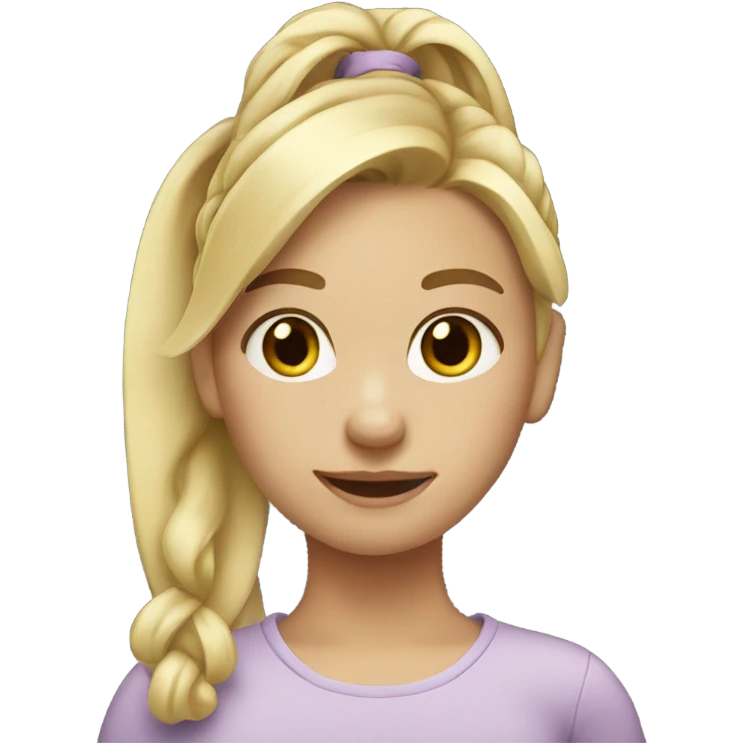 Blonde girl With a ponytail  emoji