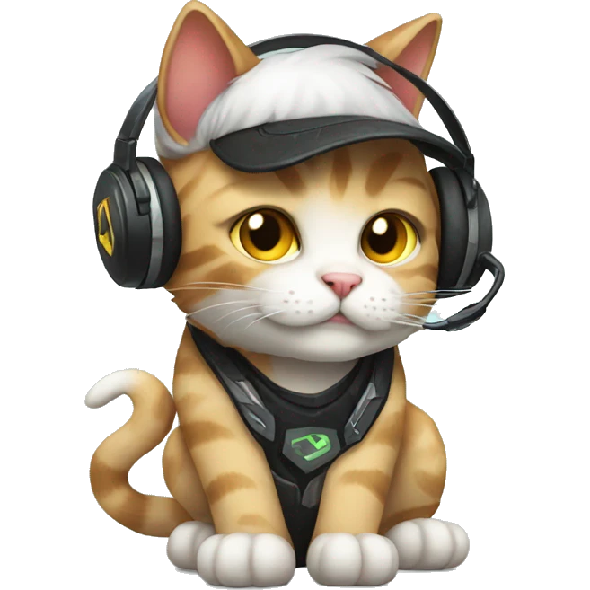 A gamer cat emoji