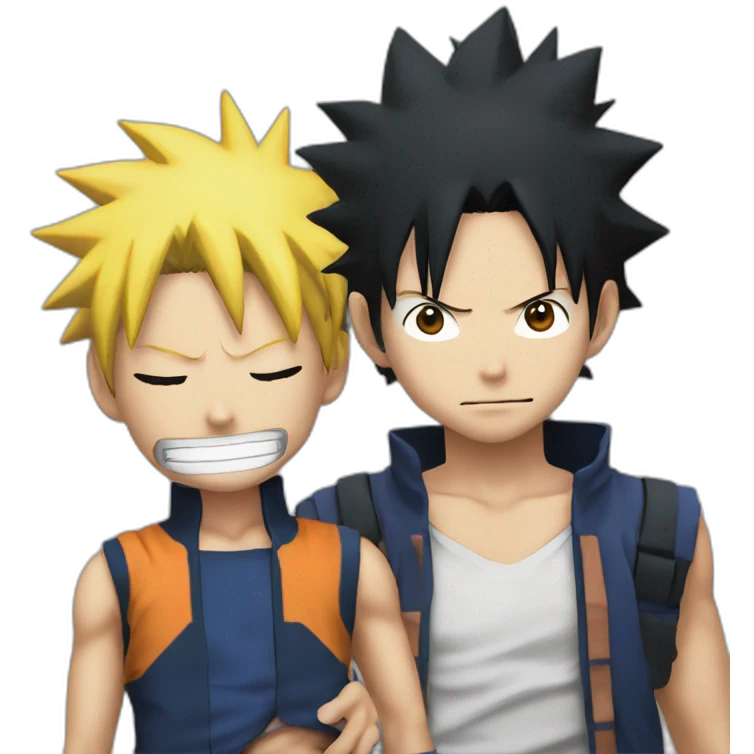 Naruto et Luffy emoji