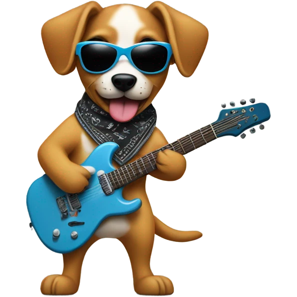 Rock and roll dog emoji