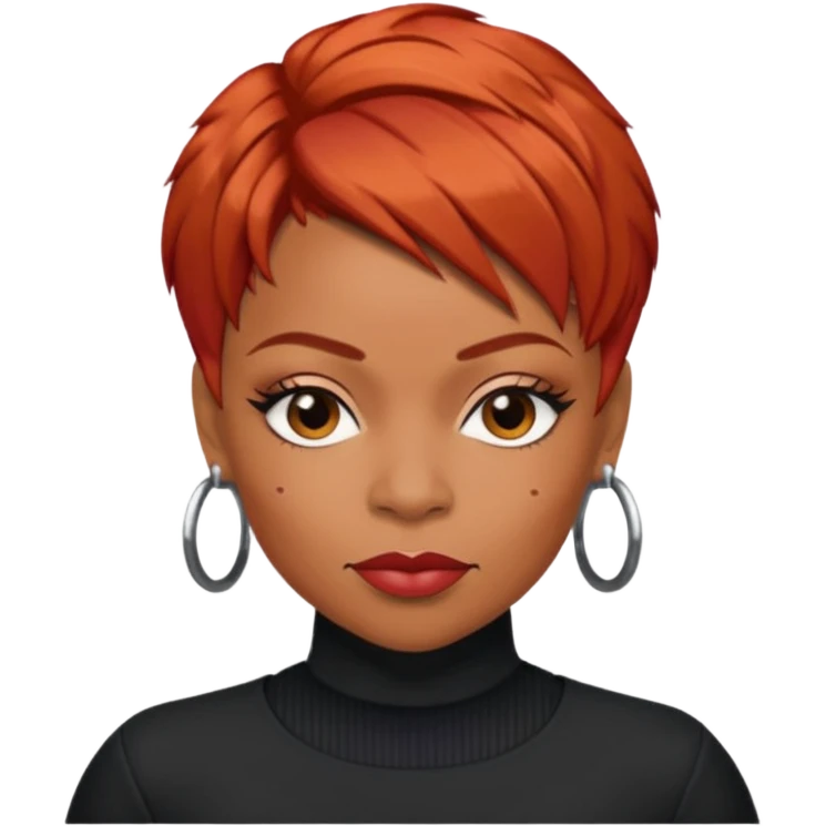 Tionne T-Boz Watkins with short red hair emoji