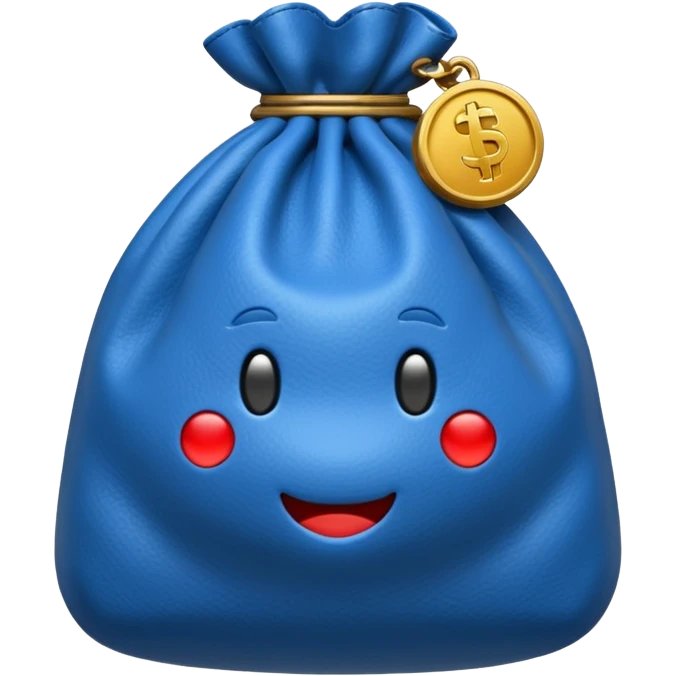 blue money bag emoji