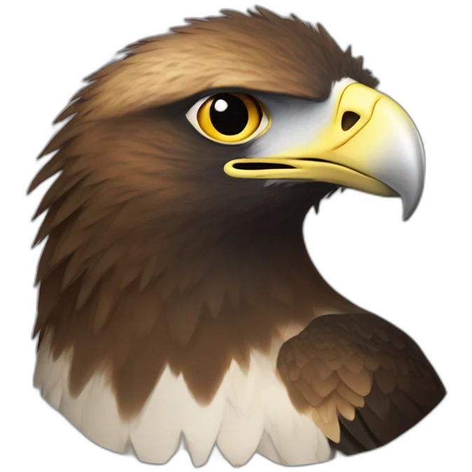 tasmanian wedge tail eagle brown head emoji