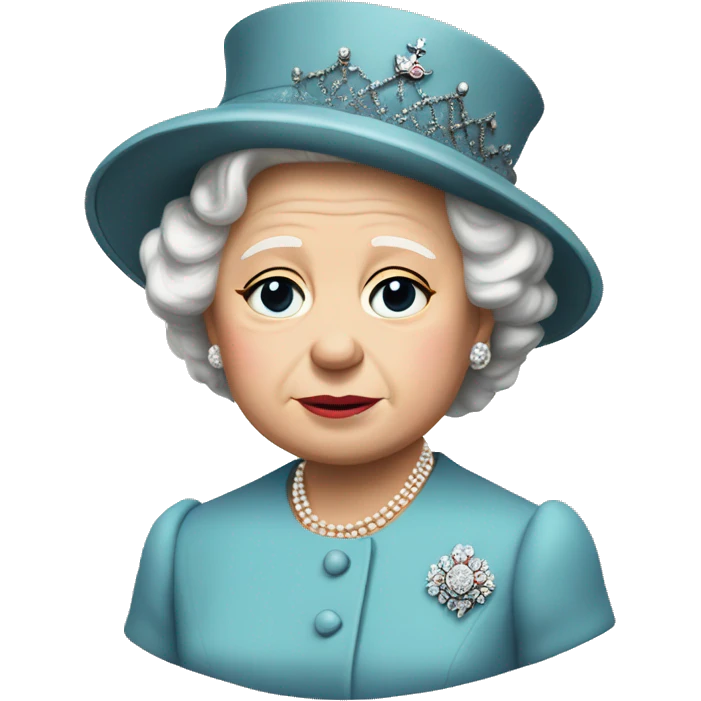 queen Elizabeth II young sad emoji