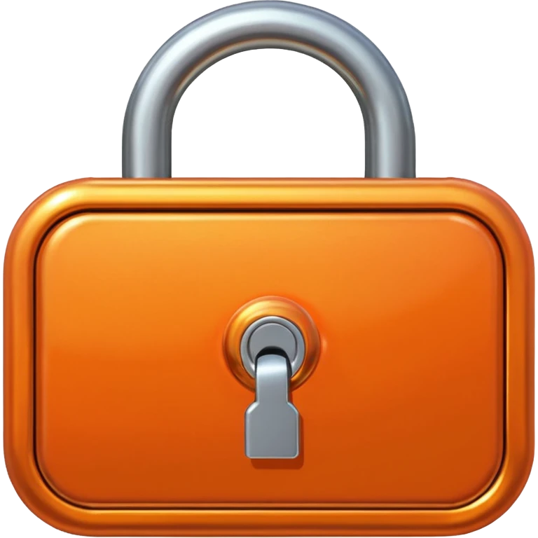 Orange lock emoji