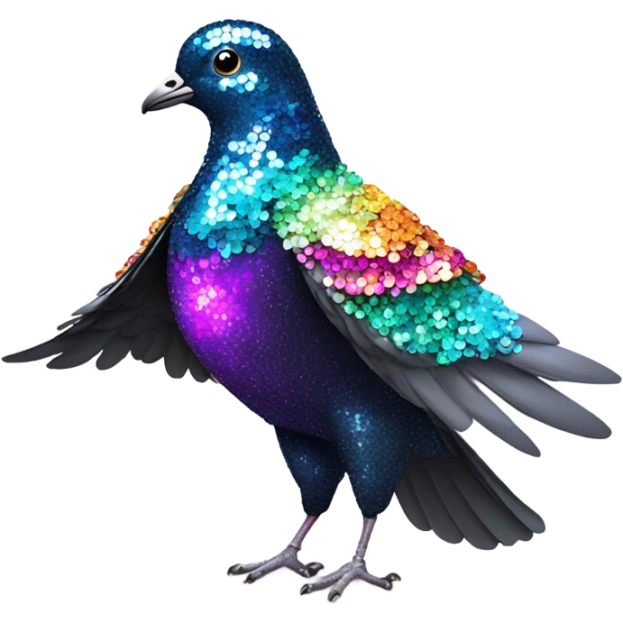 Disco pigeon emoji
