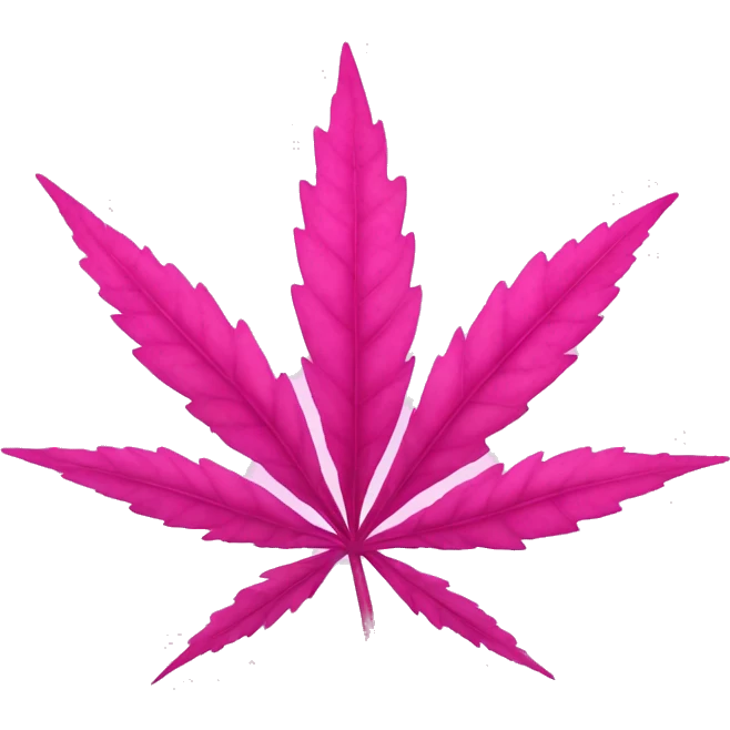 Pink weed leaf emoji