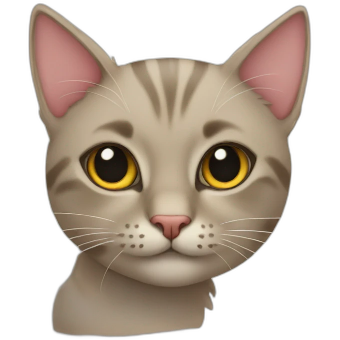 Cat with a small emoji