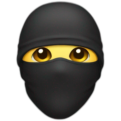 man with a balaclava emoji
